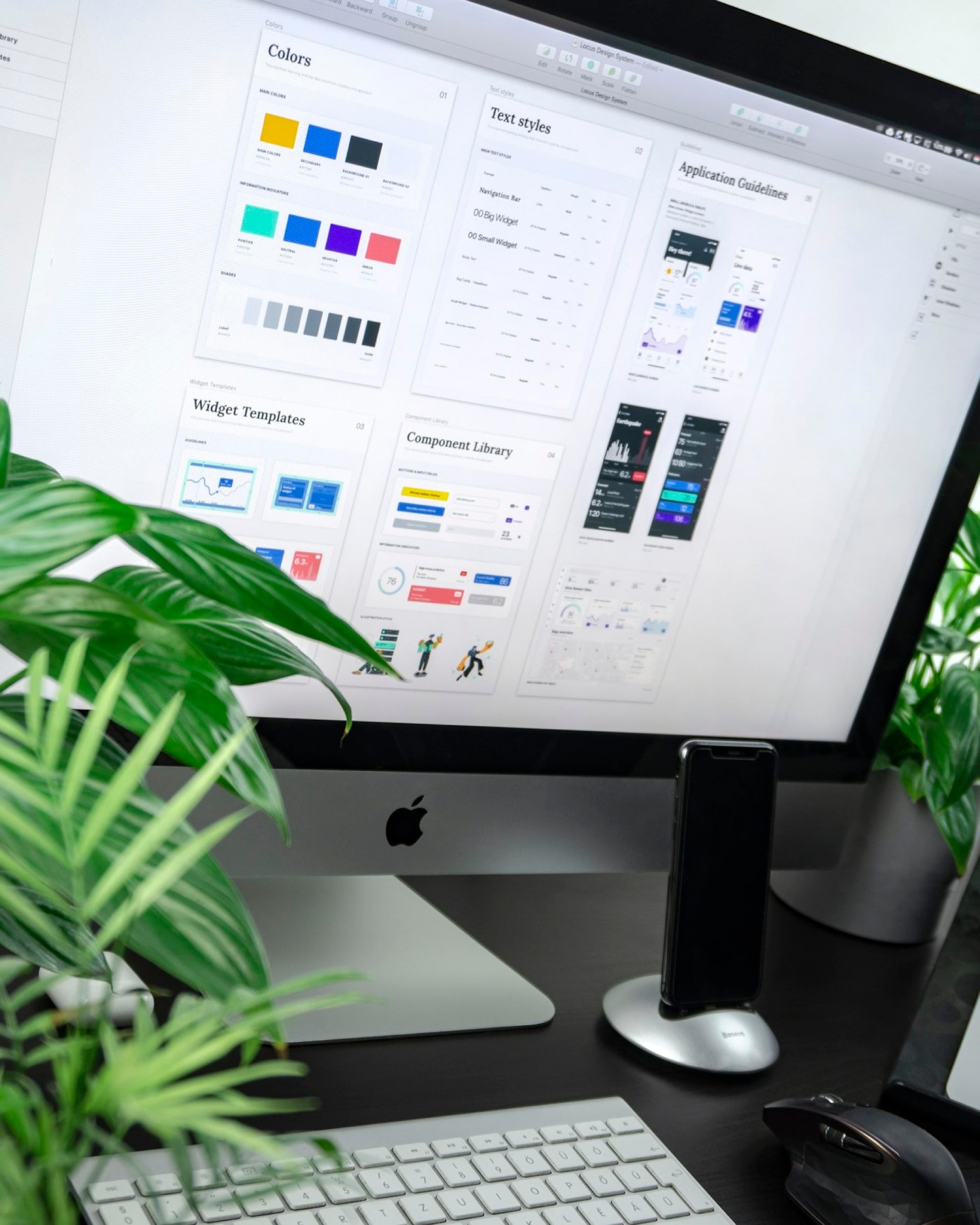 Product design system and interface planning on a studio monitor